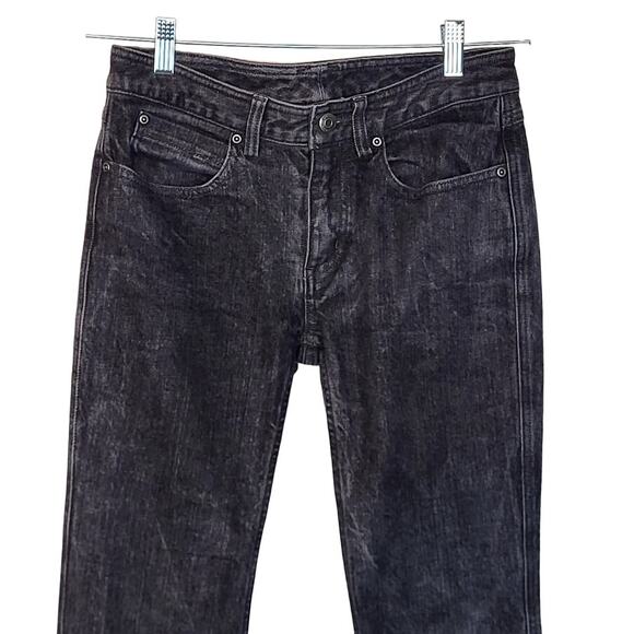 Duluth Trading Y2K Black Acid Wash Straight Leg Denim Jeans Size 4 x 33 - Picture 2 of 7